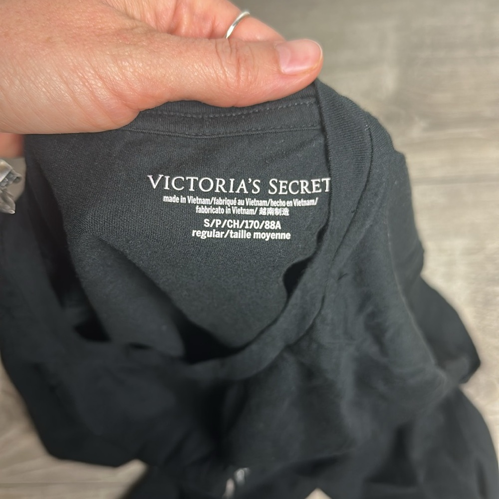 Victoria’s Secret Sweet Dreams Black Sleep Tee Small - Picture 4 of 7